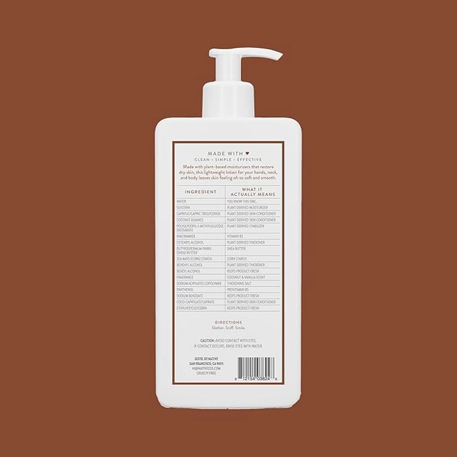 Additional Image for Native Body Lotion Contains Naturally Derived Plant-Based Moisturizers for Women and Men | Restores