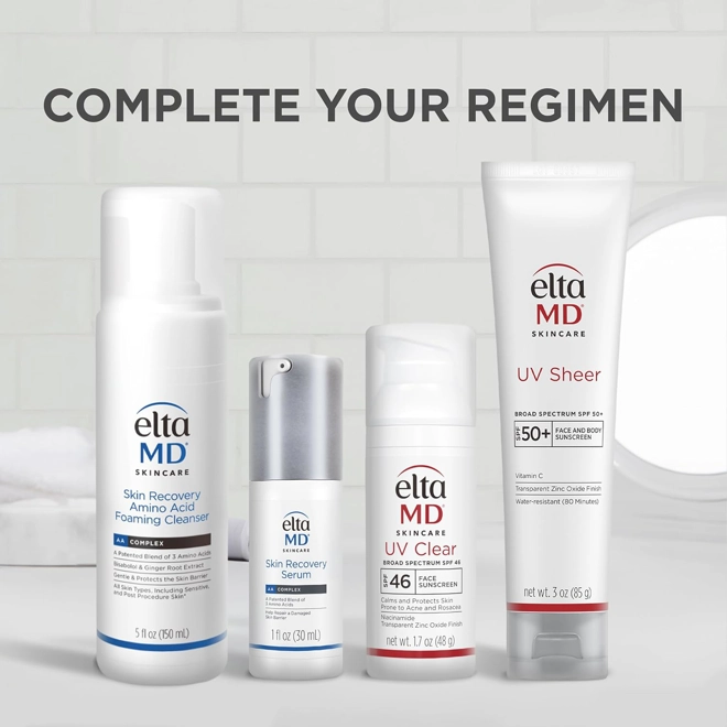 Additional Image for EltaMD UV Clear Face Sunscreen SPF 46, Oil-Free Sunscreen with Zinc Oxide, Dermatologist Recommended