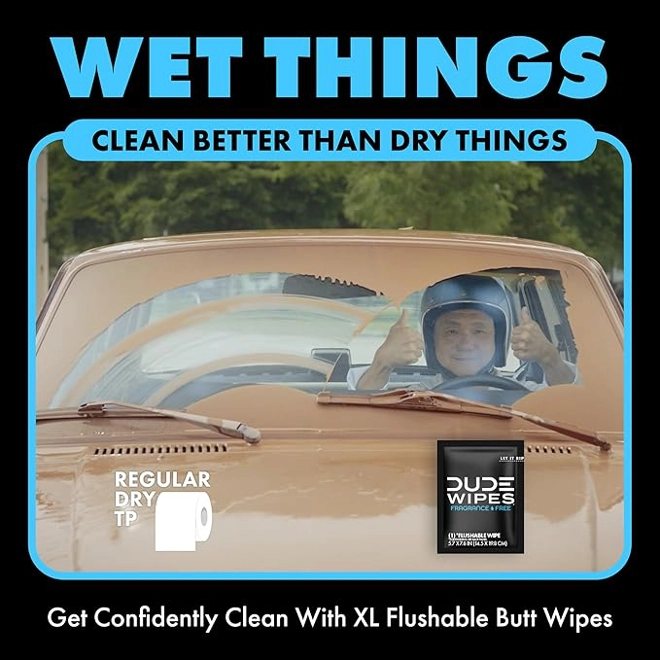 Additional Image for DUDE Wipes On-The-Go Flushable Wipes - 1 Pack, 30 Count - Unscented Extra-Large Individually Wrapped