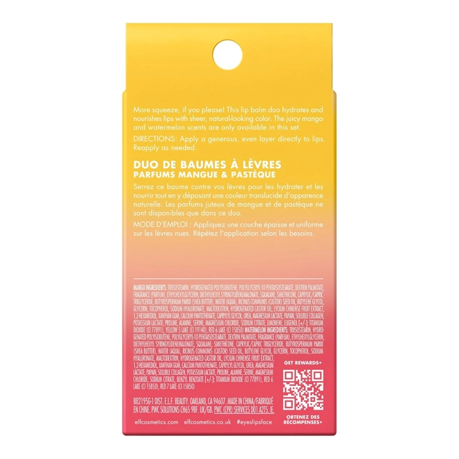 Additional Image for e.l.f. Squeeze Me More Lip Balm Duo, Moisturizing Balm For A Sheer Tint Of Color, Made With Hyaluron