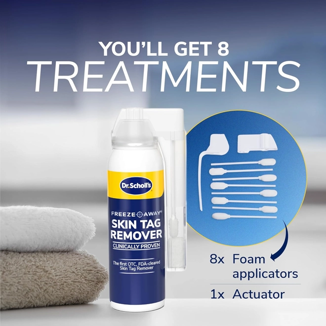 Additional Image for Dr. Scholl's Freeze Away Skin Tag Remover Kit, 8 ct – Completely removes Skin Tags in As Little As 1