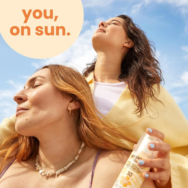 Additional Image for Hawaiian Tropic Weightless Hydration Face Sunscreen SPF 30, 1.7oz | Travel Size | Beach Essentials |