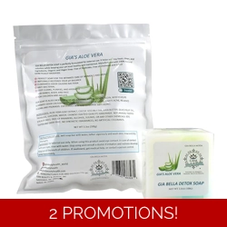 GIA BELLA Detox Soap - Natural Cleansing Bar with Aloe Vera Extract –Purifies ..