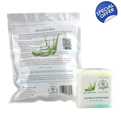 GIA BELLA Detox Soap - Natural Cleansing Bar with Aloe Vera Extract –Purifies ..