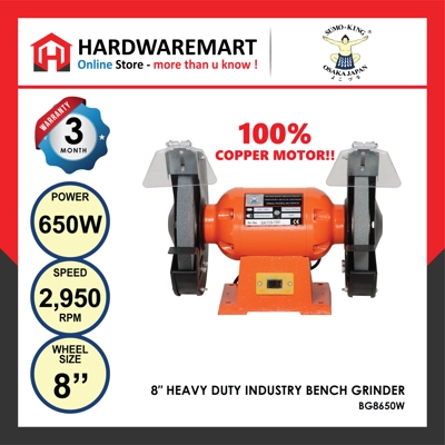 100% COPPER SUMO KING 8″ 650W HEAVY DUTY INDUSTRY BENCH GR.. 100% COPPER SUMO KING 8″ 650W HEAVY DUTY INDUSTRY BENCH GR..