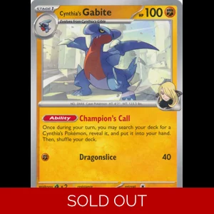 ASC 110/217 Cynthia's Gabite