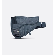 Navy Blue Dior Gravity Outline Leather and Navy Blue Grained Calfskin