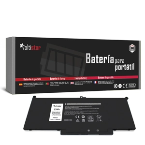 Bateria para portátil DELL LATITUDE 7280 7290 7380 7390 7480 7490 F3YGT DM3WC MYJ96 2X39G DWX9J 7.6V