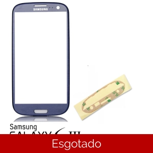 Monitor Vidro frontal SAMSUNG GALAXY S3 i9300 Original Visor Touch AZUL - NOVO