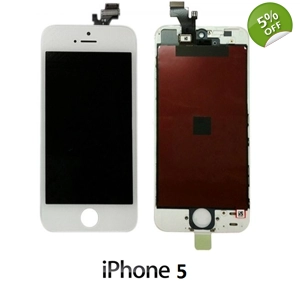 Lcd Monitor Screen IPHONE 5 Apple DISPLAY white Full LCD &..