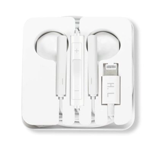 Auscultadores / Auriculares para iPhone com Fios | Lightning | Kit Mãos livres | Comando Micro - Branco