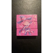Pink Witch Fridge Magnet