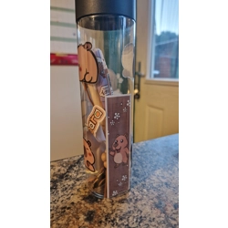 Cabybara filled water bottles