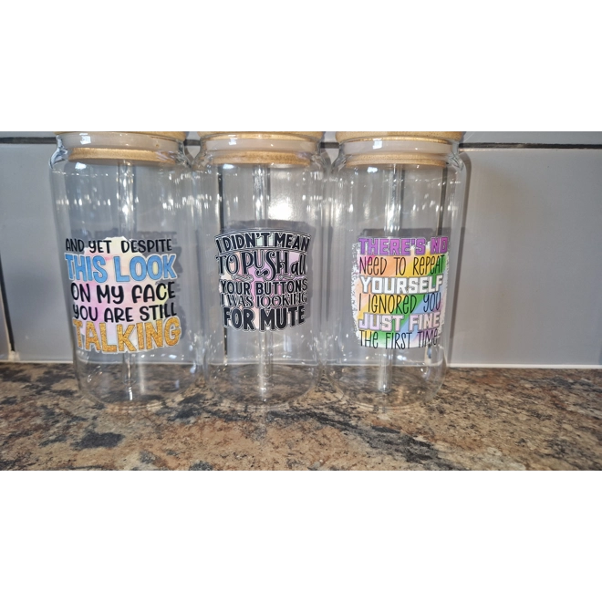 Additional Image for Sarcastic Quote Glass Tumblers