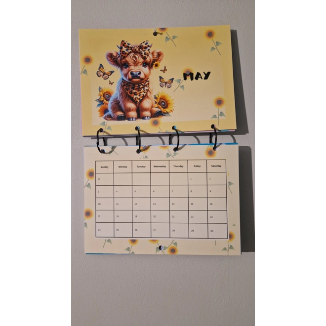 Additional Image for 2026 Highland Cow Calendar