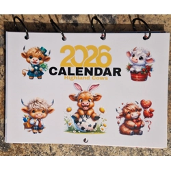 2026 Highland Cow Calendar