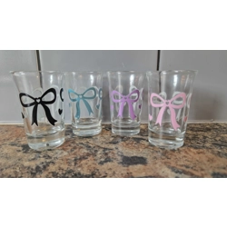 Set of 4 Bow Shot Glasses