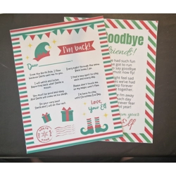 Elf on the shelf welcome and goodbye letters only