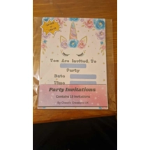 Unicorn Party Invitations