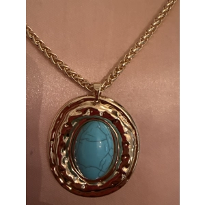 Turquoise & golden necklace