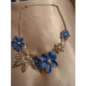 Blue & Golden Tone Necklace