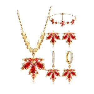 Women’s fall leaf jewelry set