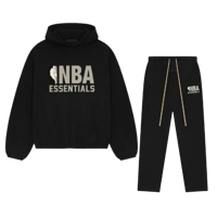 FEAR OF GOD ESSENTIALS NBA BLACK GREY FULL SET