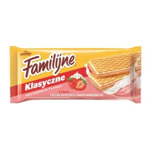 WAFLE FAMILIJNE TRUSKAWKA-SMIETANKA 180G COLIAN
