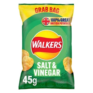 Walkers Salt & Vinegar Grab Bag Crisps 45g