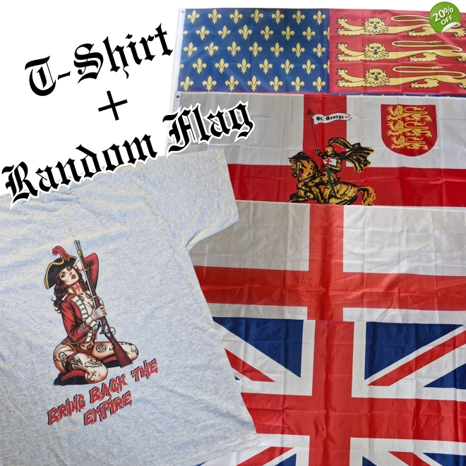 product Image for Redcoat Empire Girl T-Shirt + Random Flag