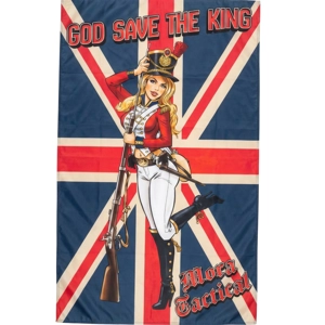 British Army God Save The King Pin Up Girl Flag