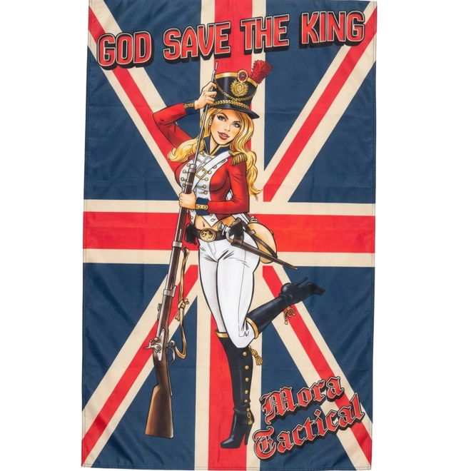 product Image for British Army God Save The King Pin Up Girl Flag