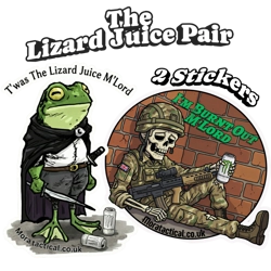 T'was Lizard Juice M'Lord Sticker Pair