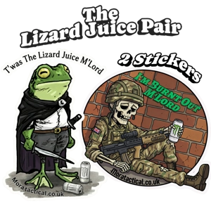 T'was Lizard Juice M'Lord Sticker Pair