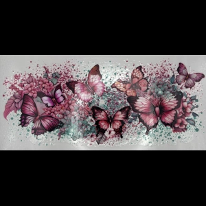 PINK BUTTERFLY WRAP 160z