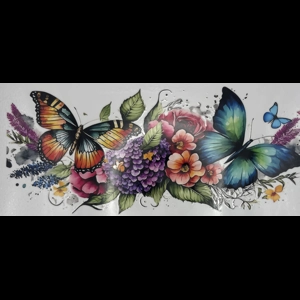 BUTTERFLY & FLOWER WRAP 16oz