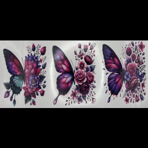 PINK BUTTERFLY & FLOWER WRAP 16oz