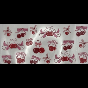 RED CHERRY WITH PINK BOW WRAP 16oz