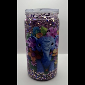 Elephant Acrylic Snow Globe 16oz