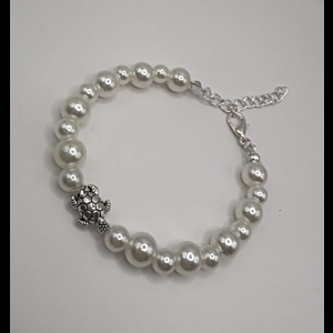 Pearl & Turtle Charm Bracelet