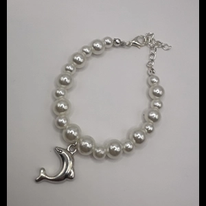 Pearl & Dolphin Charm Bracelet