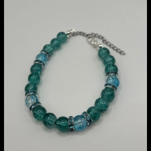 Glass Bead Emerald Bracelet