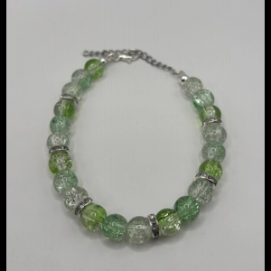 Glass Bead Green Bracelet