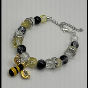 Glass Bead Bee Bracelet