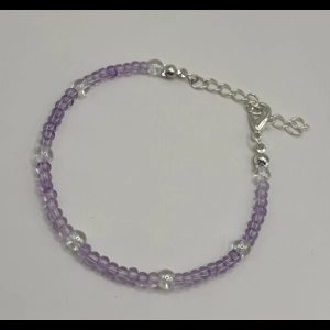 Purple & Large Clear Bead