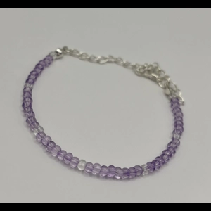 Purple & Small Clear Bead