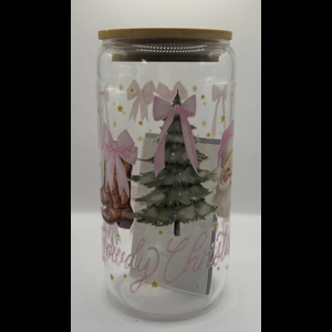 Howdy Christmas Glass Cup 16oz