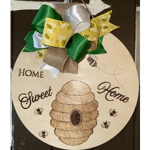 Home Sweet Home Bee Door Hanger