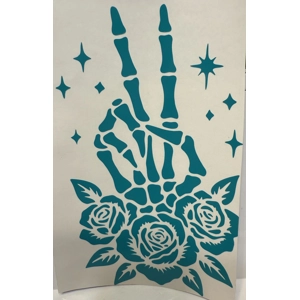 Peace Skeleton w/Flowers