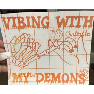 Vibing with my Demons Orange Holographic